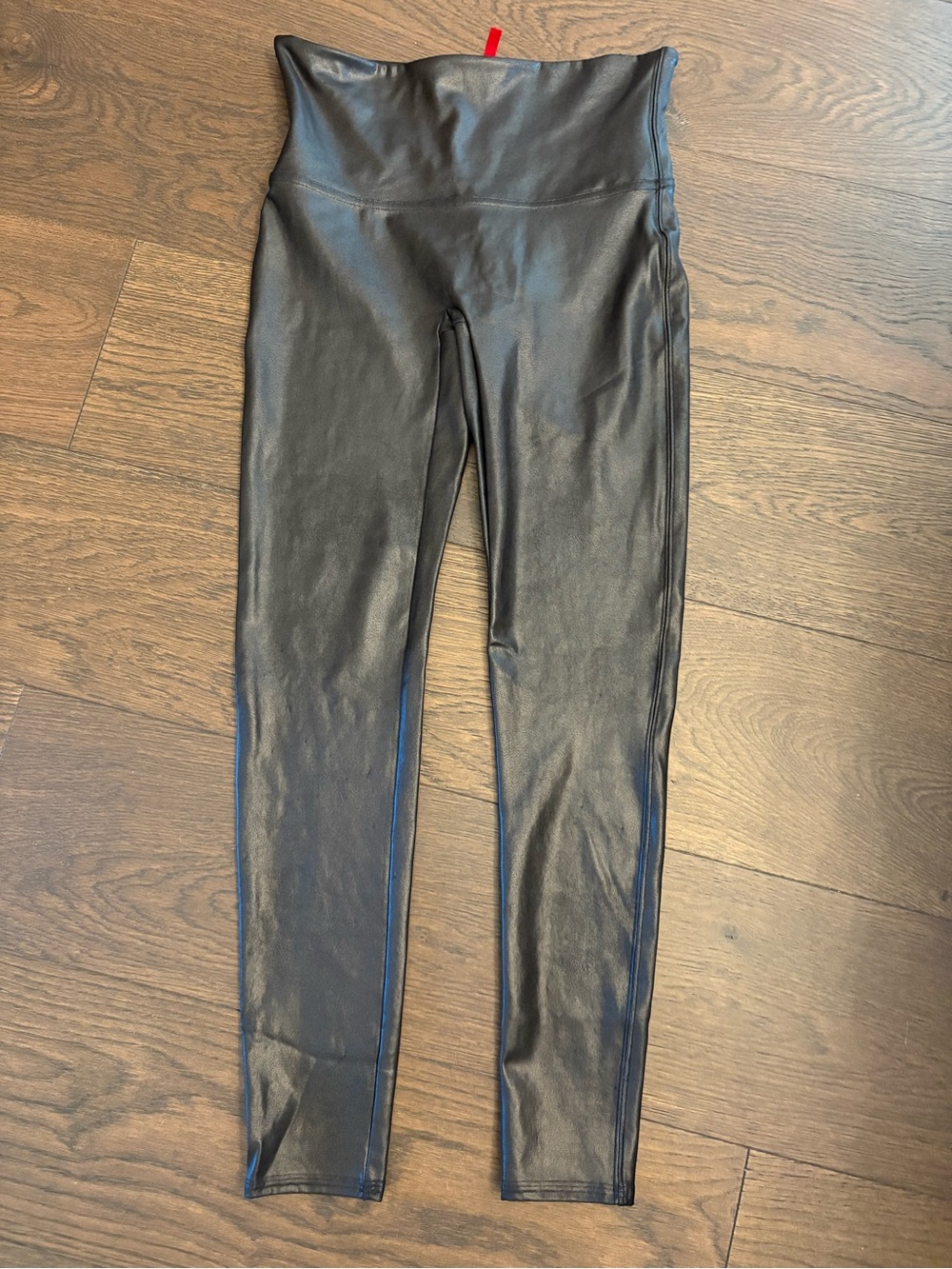SPANX Black Faux-Leather Leggings